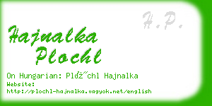 hajnalka plochl business card